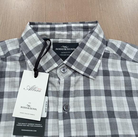 Mens Rodd & Gunn "Bolton" Check Flannel LS Button Up Shirt Ash - Picture 2 of 6